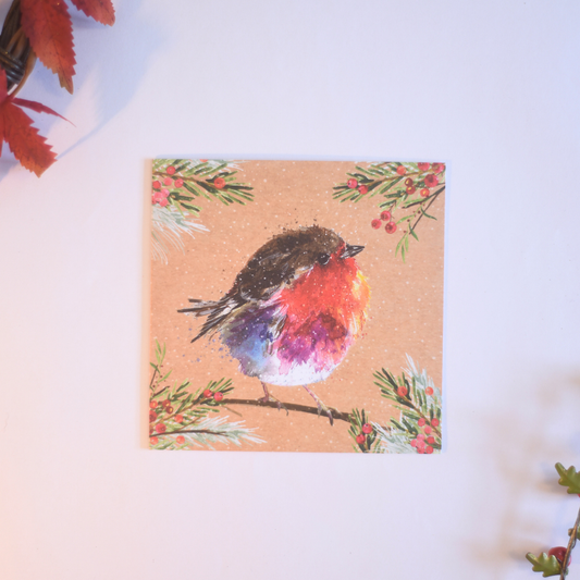 Fluffy Robin on Kraft