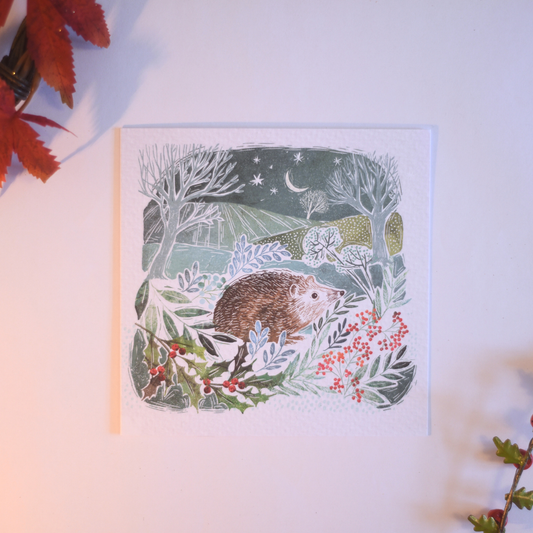 Hedgehog Woodprint