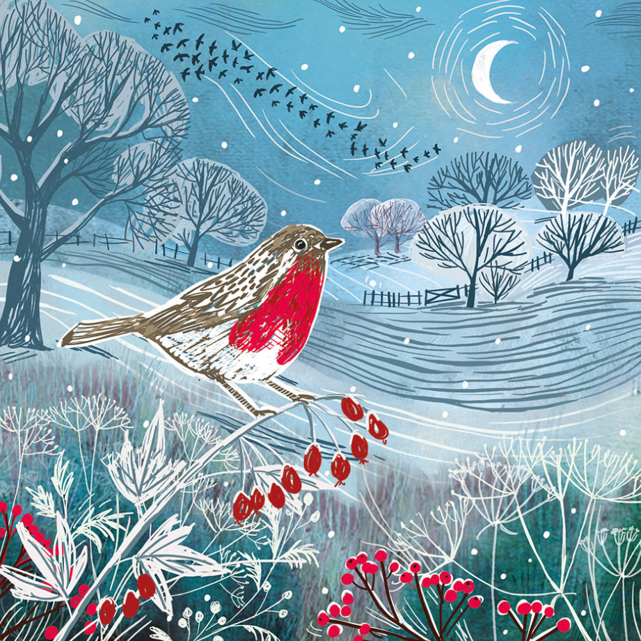 Moonlit Night Charity Christmas Cards - Pack of 10