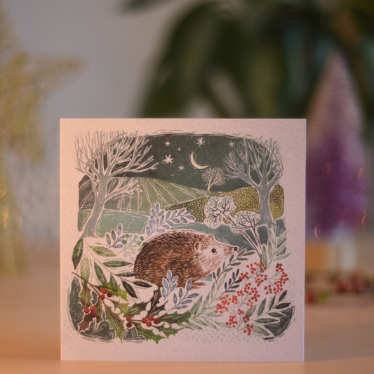 Hedgehog Woodprint