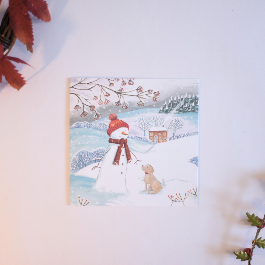 Snowman's Friend Charity Christmas Cards - Pack of 10