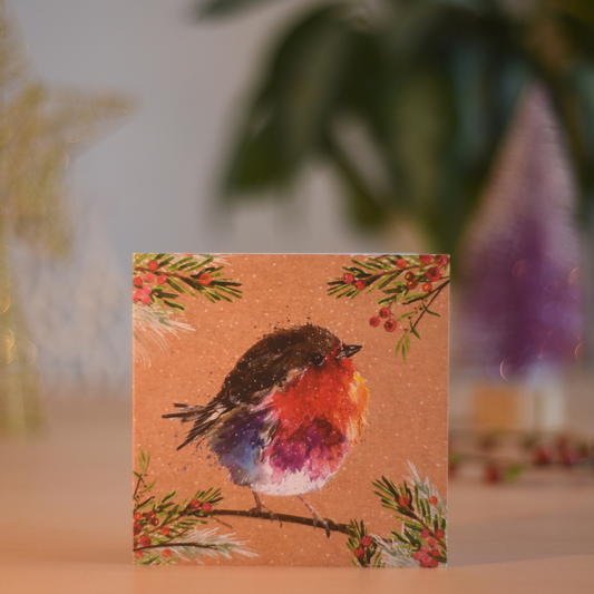 Fluffy Robin on Kraft