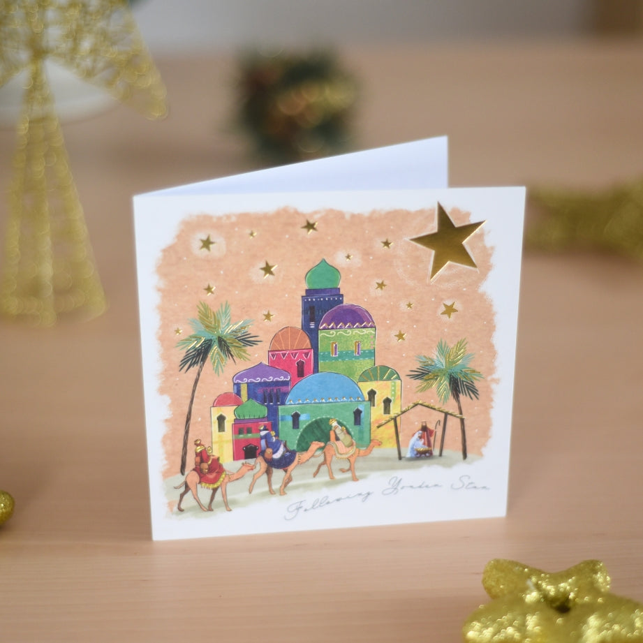Kings Arriving with the Gifts Charity Christmas Cards - Pack of 10
