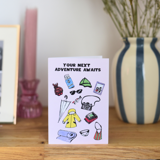 'Your next adventure awaits' Greeting card
