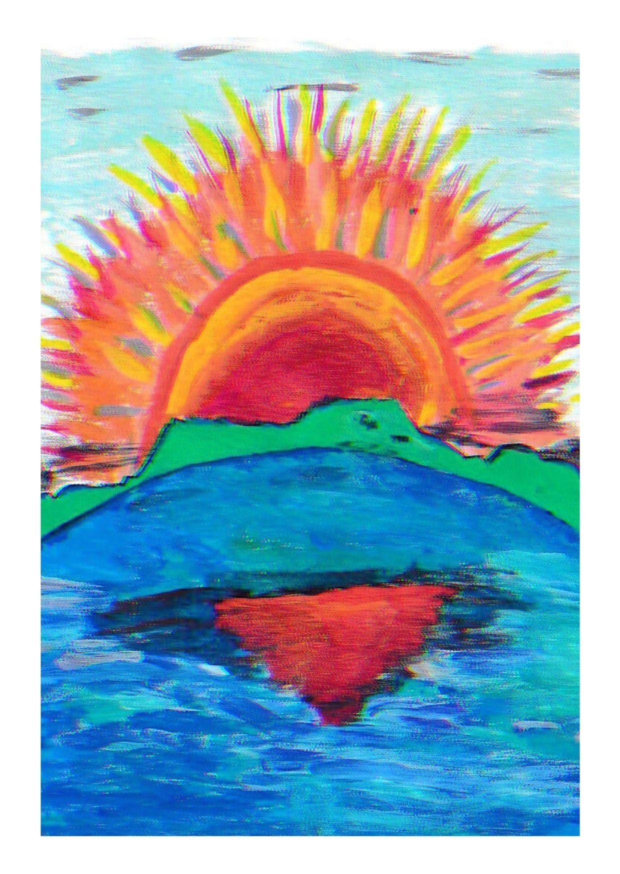 'Sunset' Greeting card