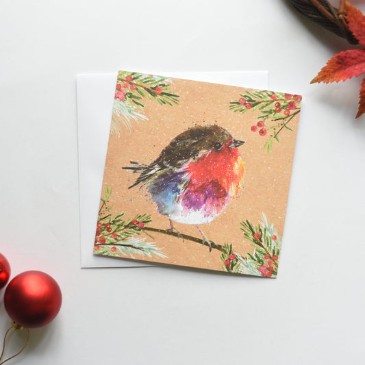 Fluffy Robin on Kraft