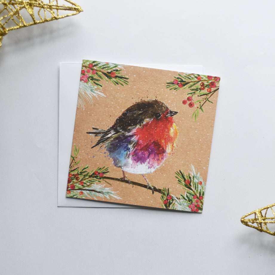 Fluffy Robin on Kraft